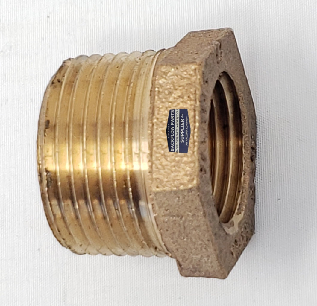 BRB075-050 .75" x .5" Brass LF Hex Bushing