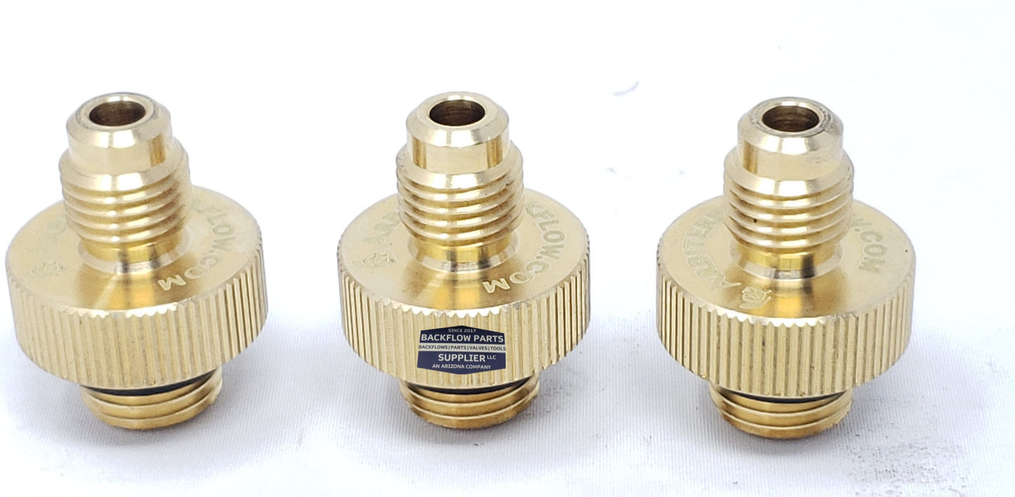 QTB-125 Brass Quick Test Fittings .25" (Set of 3)