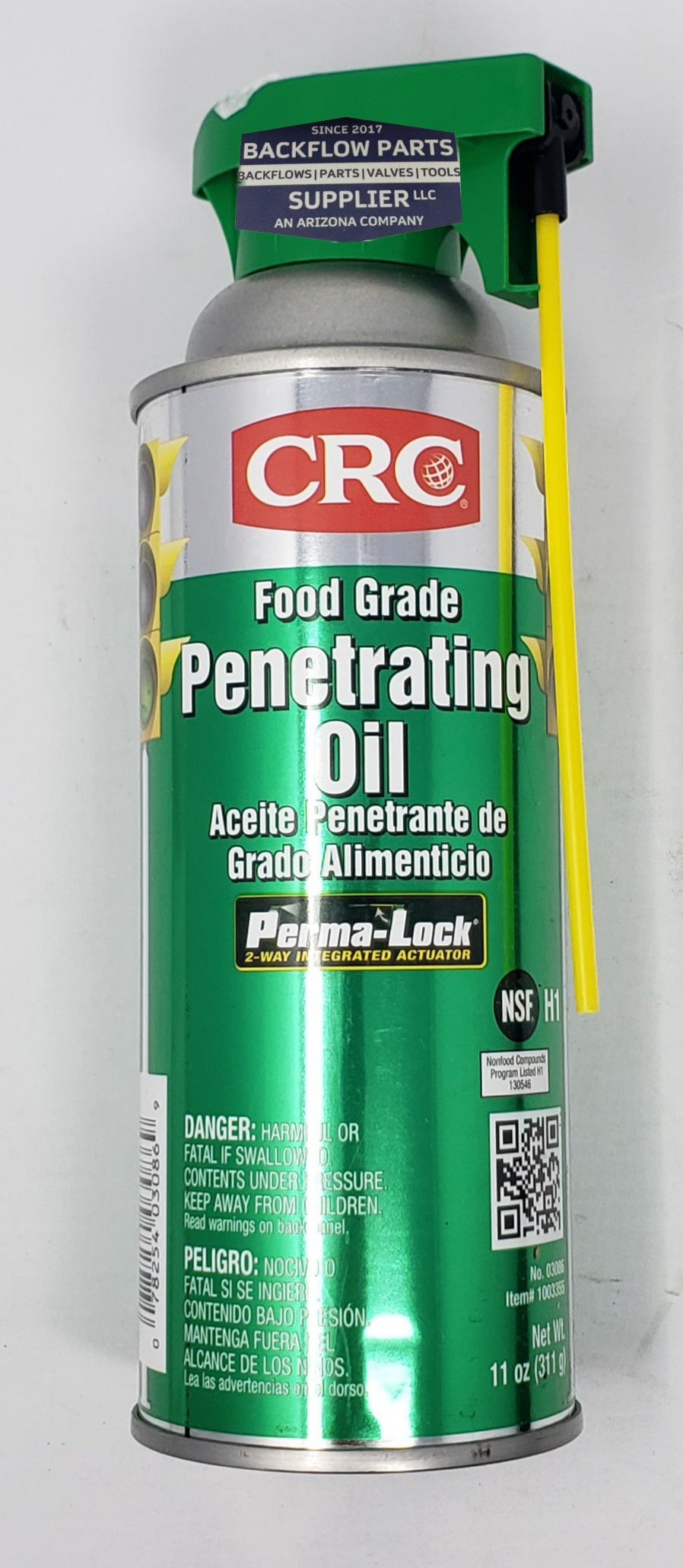 G3361373 CRC Food Grade Penetrating Oil H1 11oz 32 to 300 Degrees